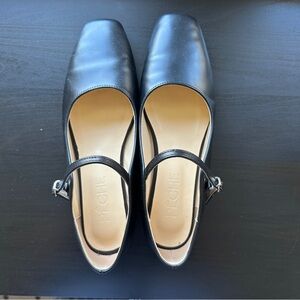 Shop Peche Blair Black Mary Jane Flat Black